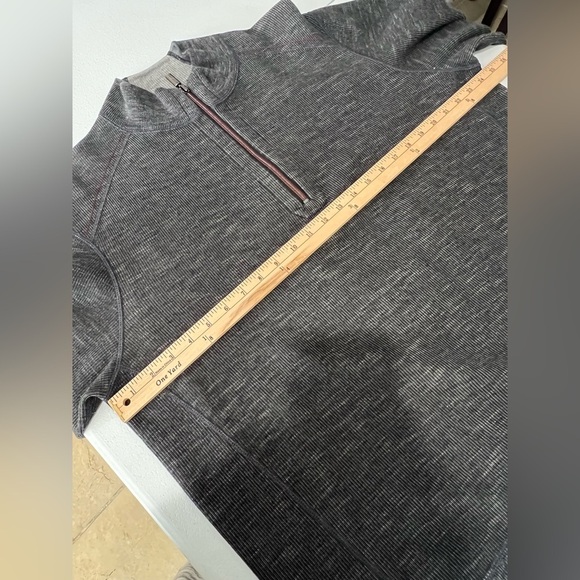 Tommy Bahama Men's Long Sleeved 1/4 Zip Cotton Blend Pullover Charcoal - Picture 11 of 11